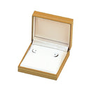 Paper Covered Hoop Earring Box with Gold Accent