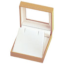 Paper Covered Clip Earring Box with Window and Matching Interior