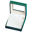 Paper Covered Clip Earring Box with Window and Matching Interior