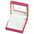 Paper Covered Clip Earring Box with Window and Matching Interior