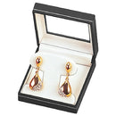 Paper Covered French Clip Earring Box with Window and Matching Interior