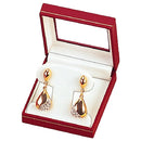 Paper Covered French Clip Earring Box with Window and Matching Interior