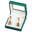 Paper Covered French Clip Earring Box with Window and Matching Interior