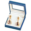 Paper Covered French Clip Earring Box with Window and Matching Interior