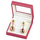 Paper Covered French Clip Earring Box with Window and Matching Interior