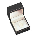Paper Covered Clip Ring Box with Window and Matching Interior