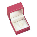 Paper Covered Clip Ring Box with Window and Matching Interior