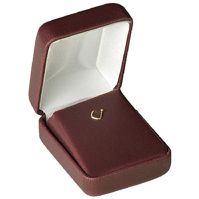 Leatherette Charm Box with Hook with Matching Leather-Feel Inserts