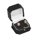 Leatherette French Clip Earring Box with Velvet Interior