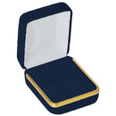 Velvet Single Ring Box with Gold Rims and Matching Insert