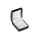 Leatherette Clip Earring Box with Gold Accent and White Interior