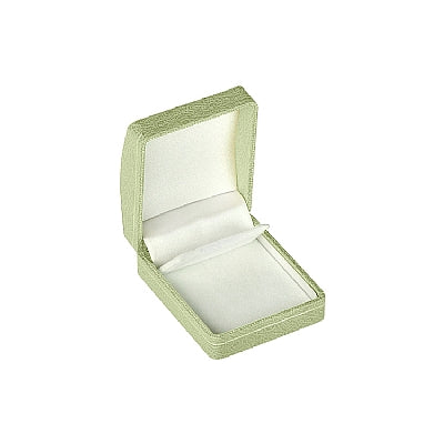 Leatherette Clip Earring Box with Gold Accent and White Interior