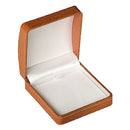 Leatherette Large Pendant Box with Gold Accent and White Interior