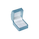 Leatherette Single Ring Box with Gold Accent and White Interior