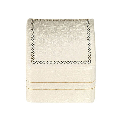 Leatherette Universal Box with Gold Accent and White Interior