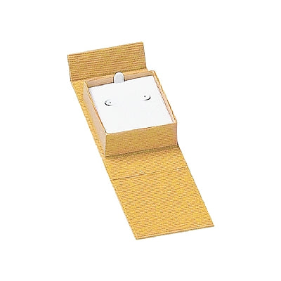 Textured Leatherette Hoop Earring Box with Magnetic Closure and White Insert