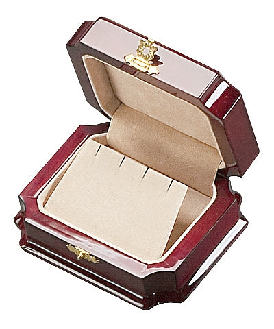 Genuine Hardwood Double Earring Box