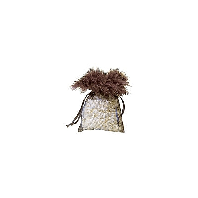 Organza Feather Top Drawstring Pouch