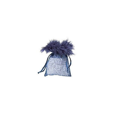 Organza Feather Top Drawstring Pouch