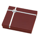 Paper Covered Pearl Box with Silver Bow and Foam Insert