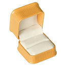 Embossed Leatherette Single Ring Box with White Velvet Interior