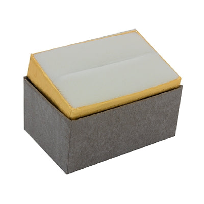 Two-tone Paper Double Ring Box with Gold Accent