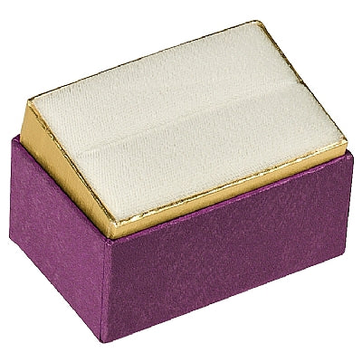 Two-tone Paper Double Ring Box with Gold Accent