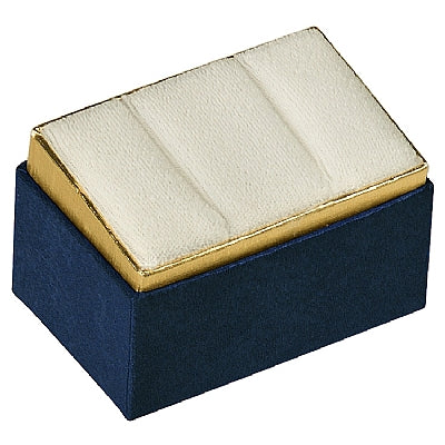 Two-tone Paper Double Ring Box with Gold Accent
