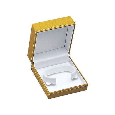 Textured Leatherette Watch or Bangle Box with Gold Accent