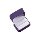 Embossed Leatherette Double Ring Box with Cream Leatherette Interior