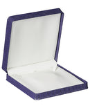 Embossed Leatherette Large Set Box with Cream Leatherette Interior