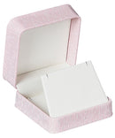 Embossed Leatherette Pendant or Earring Box with Cream Leatherette Interior - Reversible Insert