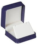 Embossed Leatherette Pendant or Earring Box with Cream Leatherette Interior - Reversible Insert
