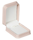 Embossed Leatherette Pendant Box with Cream Leatherette Interior