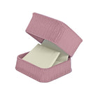 Embossed Leatherette Single Earring Box with Cream Leatherette Interior