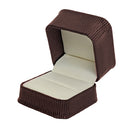 Embossed Leatherette Single Ring Box with Cream Leatherette Interior