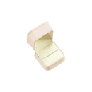 Embossed Leatherette Single Ring Box with Cream Leatherette Interior