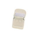 Velvet Square Single Earring Box with Matching Insert and White Satin Window