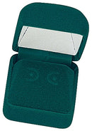 Velvet Square Single Earring Box with Matching Insert and White Satin Window