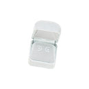 Velvet Square Single Earring Box with Matching Insert and White Satin Window