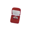 Velvet Square Single Ring Box with Matching Insert and White Satin Window
