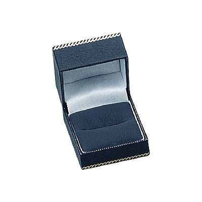 Leatherette Single Ring Box with Matching Insert and White Window