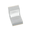 Leatherette Single Ring Box with Matching Insert and White Window