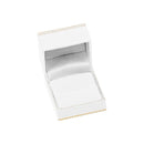 Leatherette Single Ring Box with Matching Insert and White Window