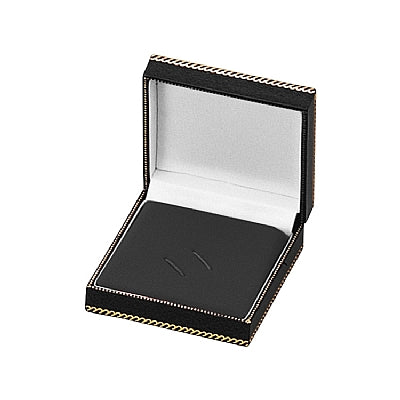 Leatherette Tie Clip Box with Matching Insert and White Window