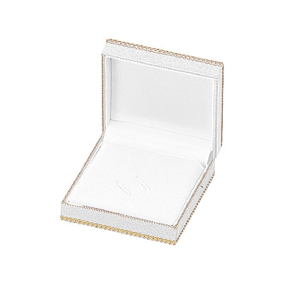 Leatherette Tie Clip Box with Matching Insert and White Window