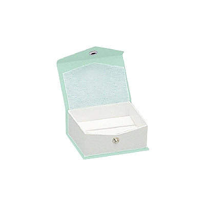 Textured Paper Covered Double Ring Box with White Insert