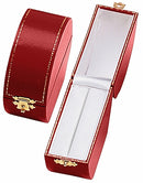 Antique Look Leatherette Bangle Box with Satin Inner Lid