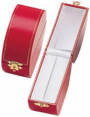 Antique Look Leatherette Bangle Box with Satin Inner Lid