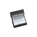 Lizard Skin Textured Leatherette Double Ring Box with White Interior